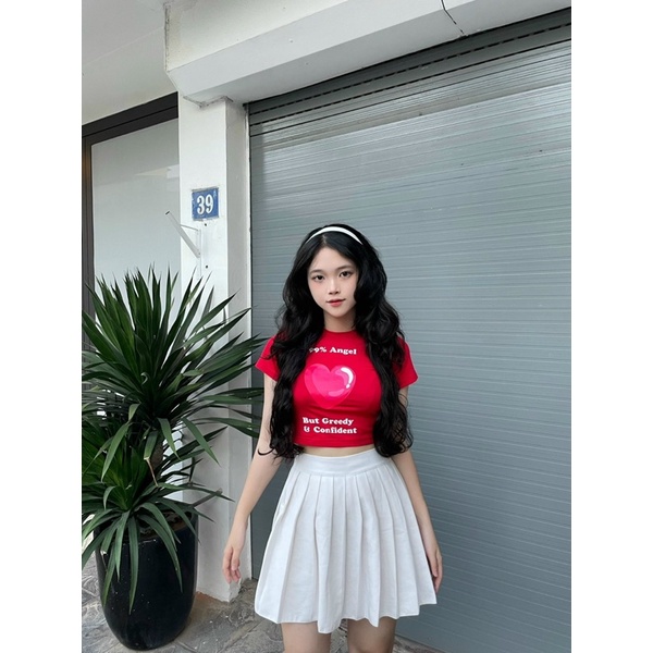 Usthebasic - 99% Angel Heart Croptop