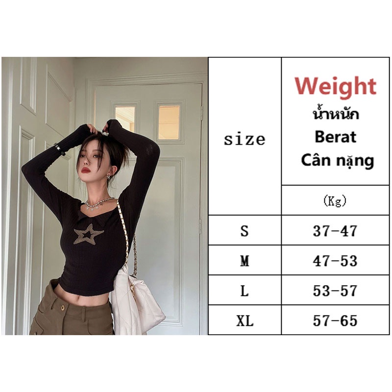 Áo croptop XINLANYASHE dệt kim tay dài thời trang cho nữ