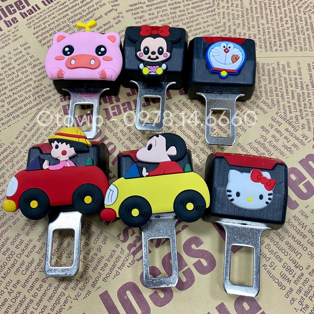 1 chiếc chốt cài dây an toàn, ngắt chuông cảnh báo loại Cao cấp có hình 3D dễ thương-Chốt cắm nối tiếp