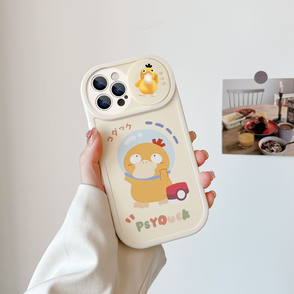 Ốp lưng iphone nắp trượt tròn vịt vàng psy duck happy 6/6splus/7/7plus/8/8plus/x/xs/11/12/13/14/pro/max/plus/promax