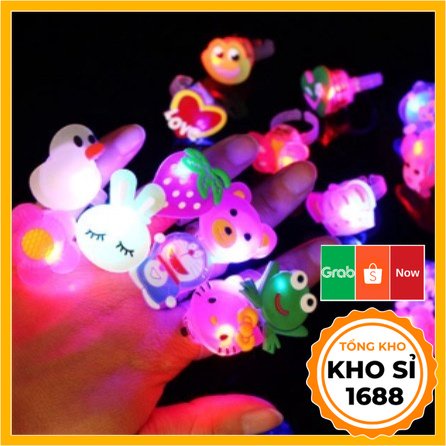 Nhẫn phát sáng nhiều màu, đồ chơi phụ kiện cho bé gái E869