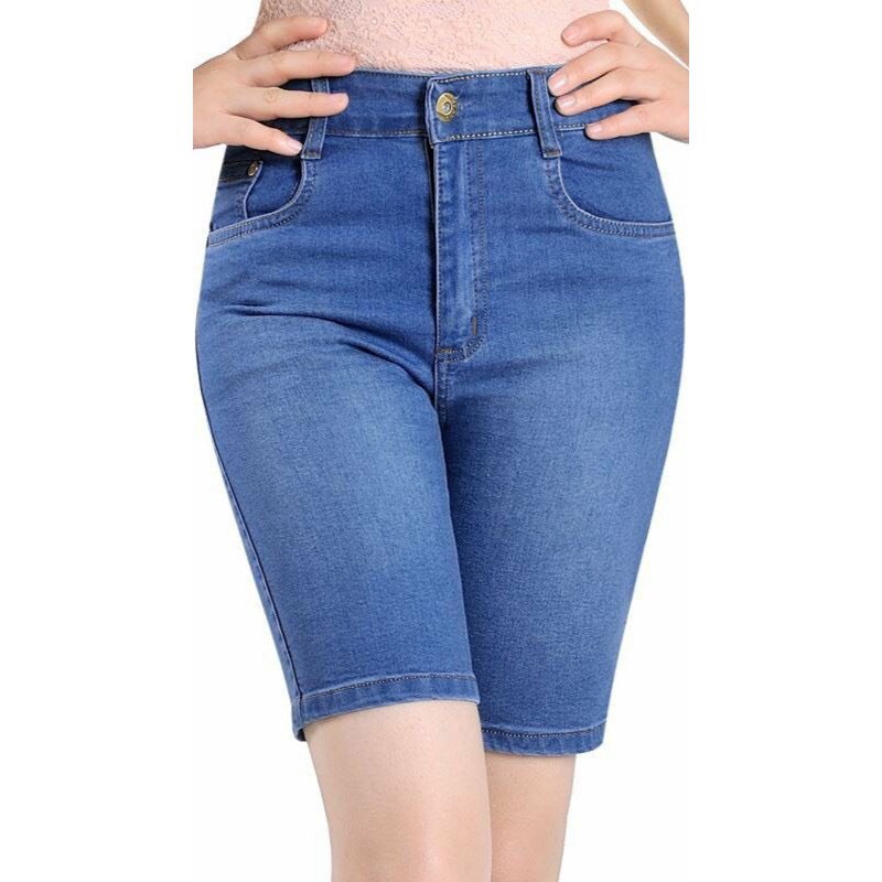 Quần Ngố Jeans Nữ Cao Cấp Co Giãn,Quần Bò Lửng