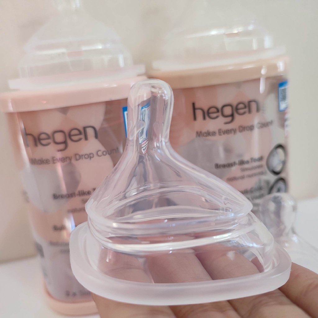Núm ti bình sữa Hê gen siêu mềm đủ size