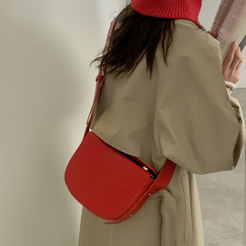 MISCHA Túi Đeo Chéo Vai Bằng Da PU Thời Trang Sành Điệu Cho Nữ