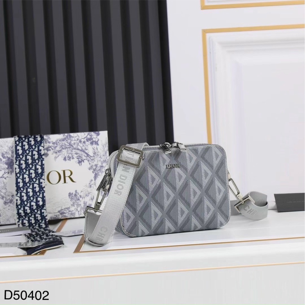Túi Đeo Chéo Mini Vân Xám Tang Logo DIO Full Box Phối Đồ Trẻ Trung