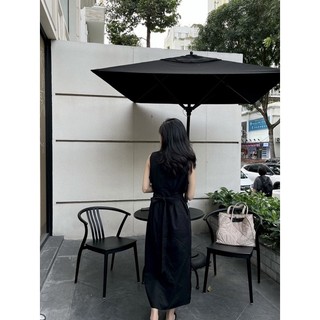 Đầm Linen Midi Cột Eo