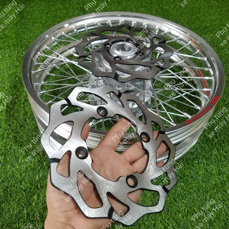 Bánh căm exciter 135 đùm x1r bạc căm mạ crom yaguso thái niềng nhôm kèm đĩa trước sau như hình msp 0152