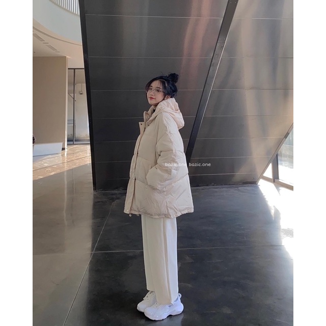 ÁO PHAO BÉO MÙA ĐÔNG 2 MÀU ĐEN / BE