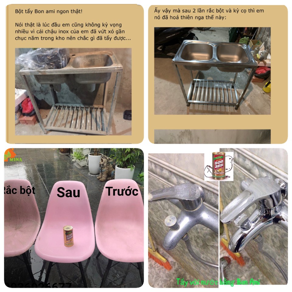Nước Tẩy Đa Năng. Dạng Bột Nhập Mỹ Bonami. Không Mùi, Hóa Chất. Không Hại Da Tay. Sạch Mọi Vết Bẩn