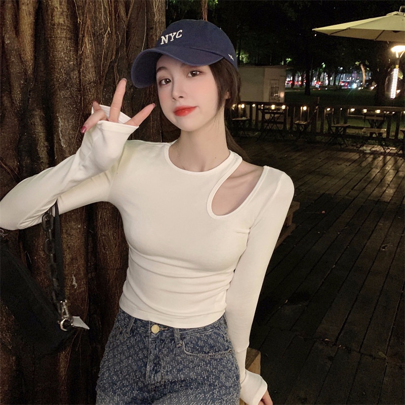 IELGY  IELGY Áo Thun Cổ Tròn Màu Trơn Thời Trang Dành Cho Nữ