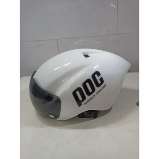 TEM Chữ Poc 01 màu đen ( tem dán k phải nón )