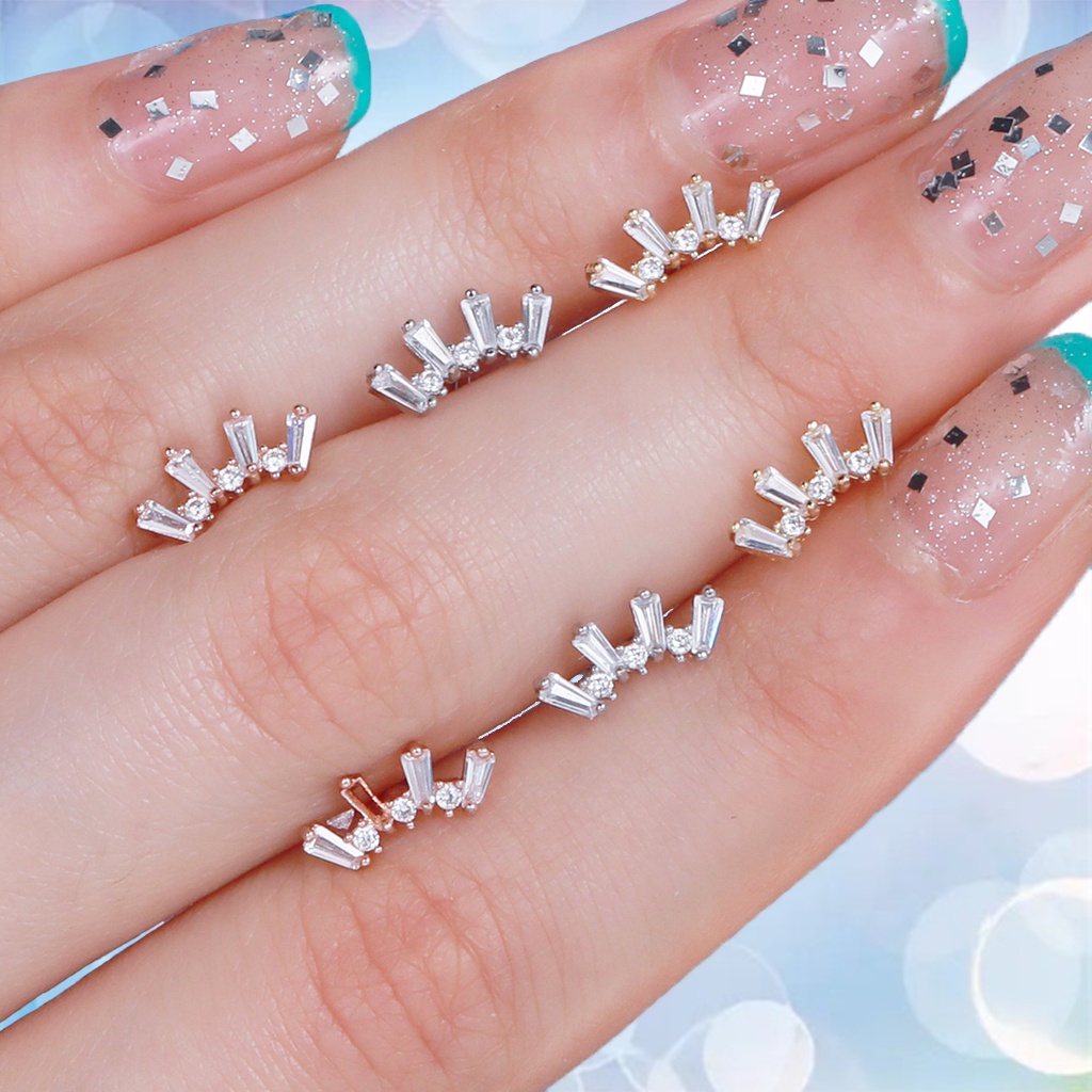 1 Cái Khuyên Xỏ Tai 20G Bằng Thép Không Gỉ Hình Quả Bóng Vít Thời Trang