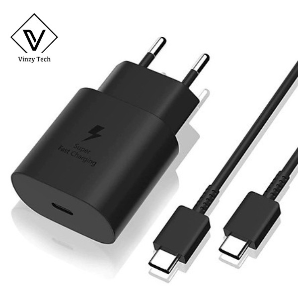Sạc Nhanh Samsung 25W Type C PD 25W Cho Note 10 Note 20 A71 A70 A80 A90 S21 S20 S20+ S20 Ultra Chính Hãng Vinzy