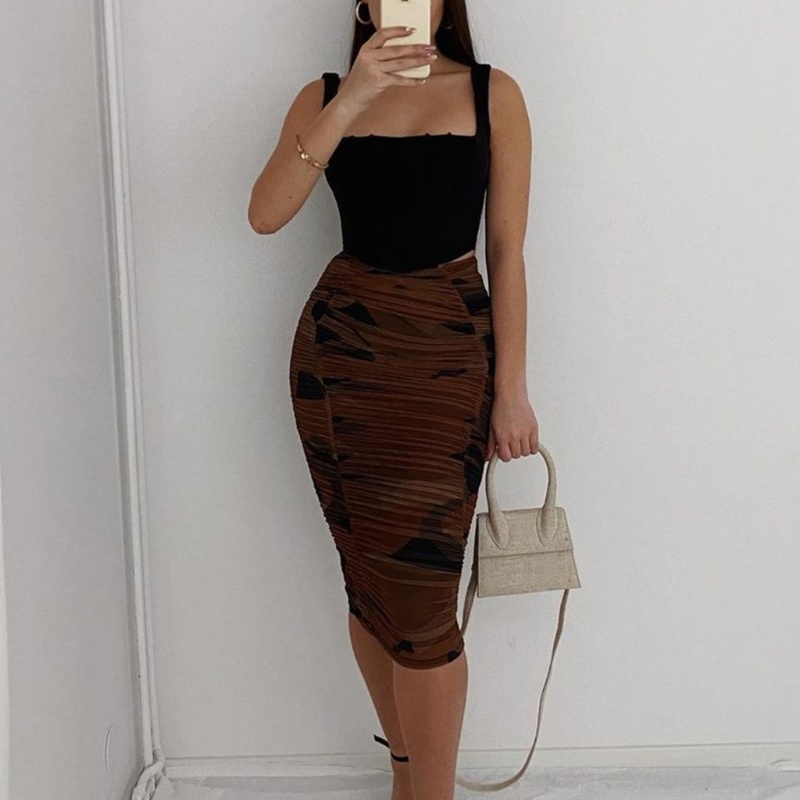 Áo Croptop Không Tay Cổ Vuông Dáng Ôm Gợi Cảm Dành Cho Nữ