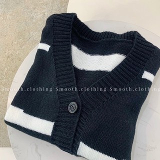 Áo cardigan oversize ziczac