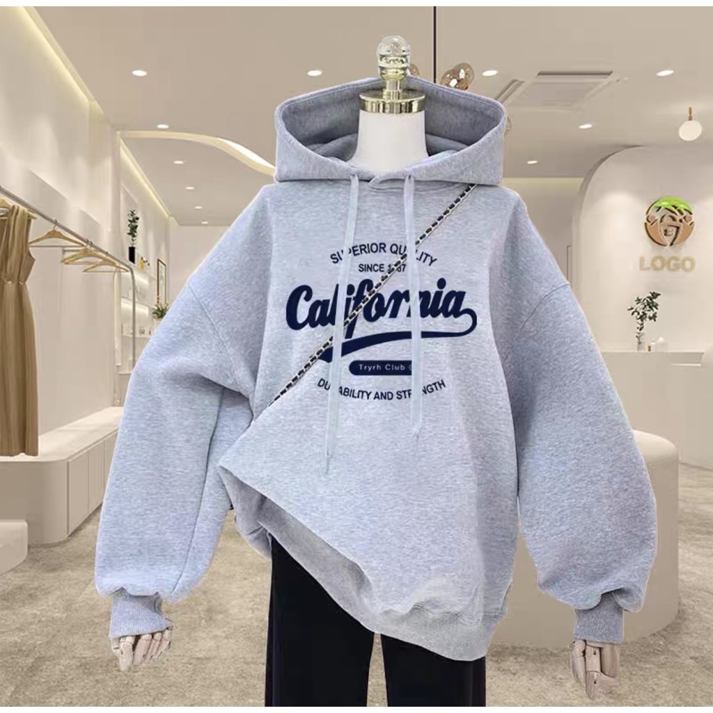 Áo Hoodie nữ nam unisex áo khoác nỉ bông tay bồng form rộng HANOVA chất liệu nỉ bông dày dặn | BigBuy360 - bigbuy360.vn