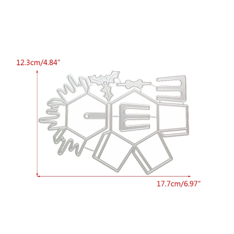 Khuôn Cắt Giấy Kim Loại Hình Hộp Bánh Xinh Xắn