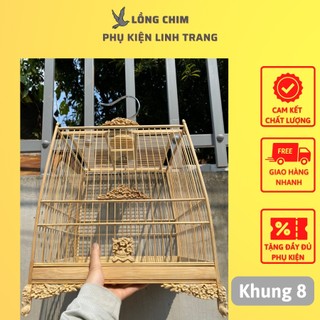Khung lồng chào mào tự ráp mẫu thái tre khung 8 - lồng chim thế an an