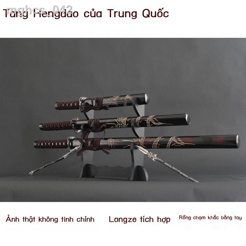 Chiết Giang thanh kiếm Trung Quốc Tang Hengdao phong cách cổ xưa bằng thép carbon kim loại thủ công vũ khí lạnh một con