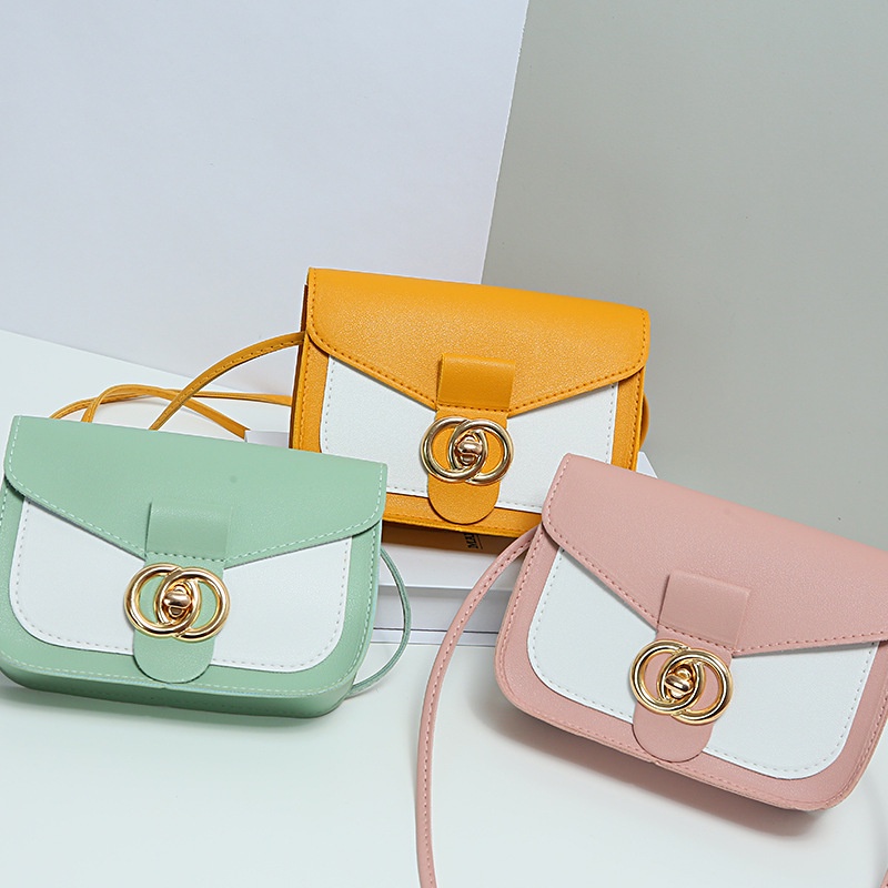 Túi đeo chéo vai nữ da hàn quốc đẹp dáng vuông nhiều màu mini cute có khóa S4 T182