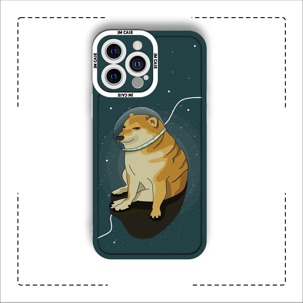 Ốp lưng iphone cạnh vuông JMCase Cheems Phi Hành Gia Meme Cheems Dodge /8plus/x/xs/11/12/pro/max/plus/promax