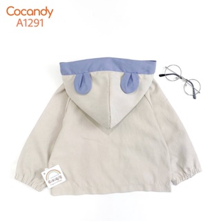 Áo khoác gió xanh phối be, xanh 2 túi cho bé của cocandy mã a1291,a1292 - ảnh sản phẩm 4