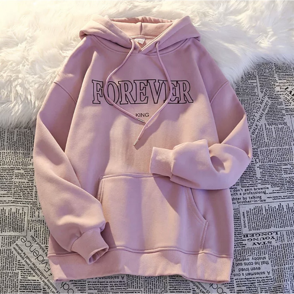 Áo Hoodie Chữ FOREVER siêu đẹp, Áo Hoodie Unisex mũ 2 lớp