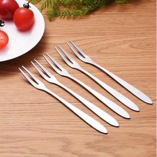 Dĩa, nĩa ăn trái cây, đồ tráng miệng bằng thép không rỉ - dĩa, nĩa ăn trái cây đầu 2 răng