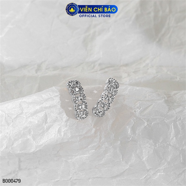 Bông tai kim tiề n new chất liệu bạc Thái 925 thời trang phụ kiện trang sức nữ Viễn Chí Bảo B000479
