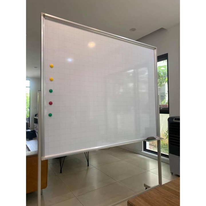 Bảng từ trắng viết bút có chân di chuyển dùng cho văn phòng, trường học, gia đình