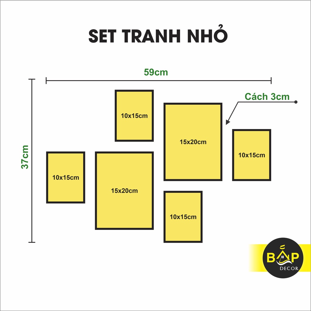 Bộ tranh trẻ em dán tường, trang trí phòng ngủ, tranh decor, bắp decor