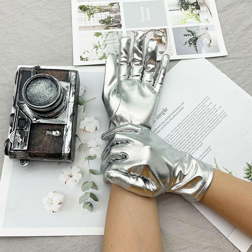 Găng Tay Năm Ngón Màu Đen Chống Gió Dùng Khi Lái Xe / Biểu Diễn Sân Khấu Cho Nữ