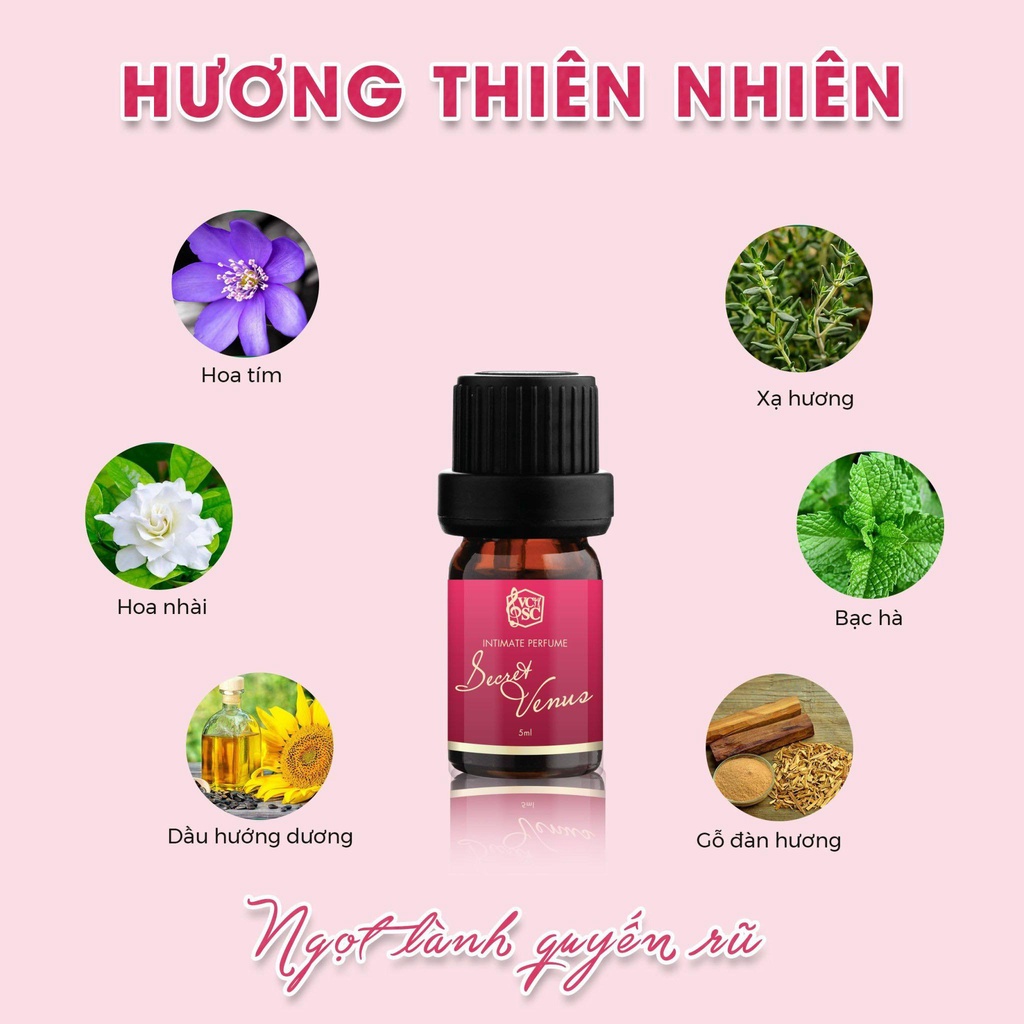Nước Hoa Vùng Kín VCSC - Hương Thơm Dịu Nhẹ, Quyến Rũ 5ml