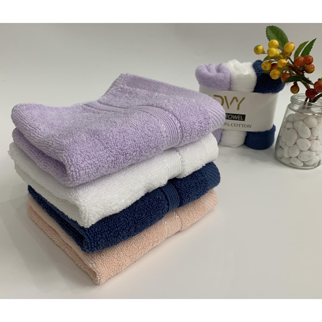 Khăn Mặt 100% Cotton , Dày Dặn, Mềm Mại, Thấm Hút Tốt, HM