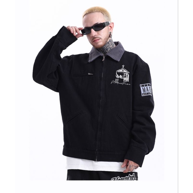 Áo khoác trucker BLACK AIR retro-vintage