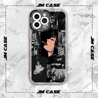 Ốp lưng iphone samsung xiaomi oppo cạnh vuông JMCase Vintage Girl Collage