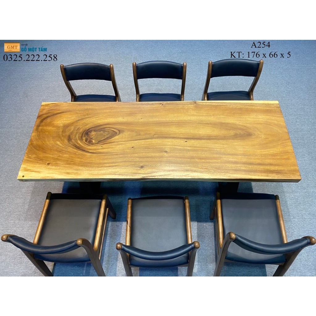 Bàn Cafe Gỗ Me Tây, Bàn Sân Vườn Gỗ Me Tây Dài 1,76m Rộng 66cm Dày 5cm