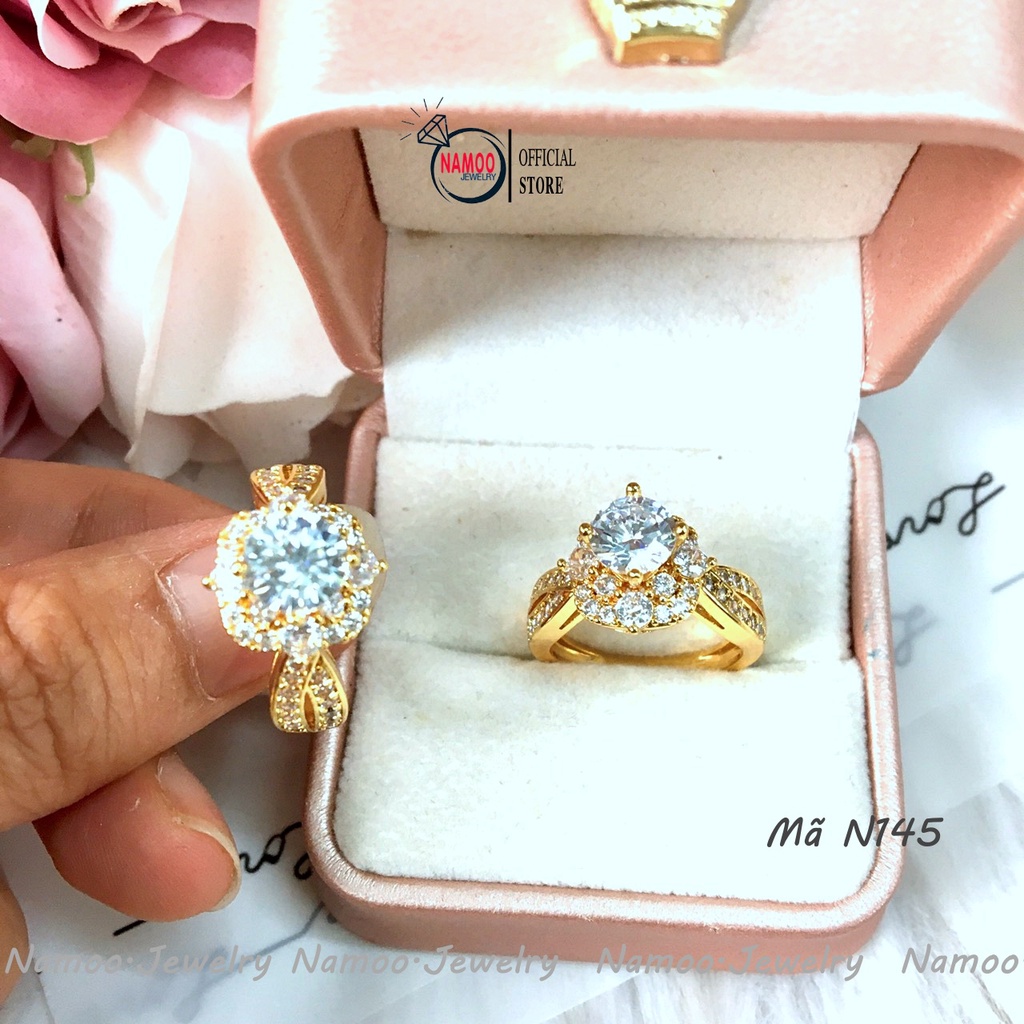 Nhẫn Đính Đá N145 Cho Nữ Với Thiết Kế Sang Trọng Và Đầy Nữ Tính Namoo Jerwelry