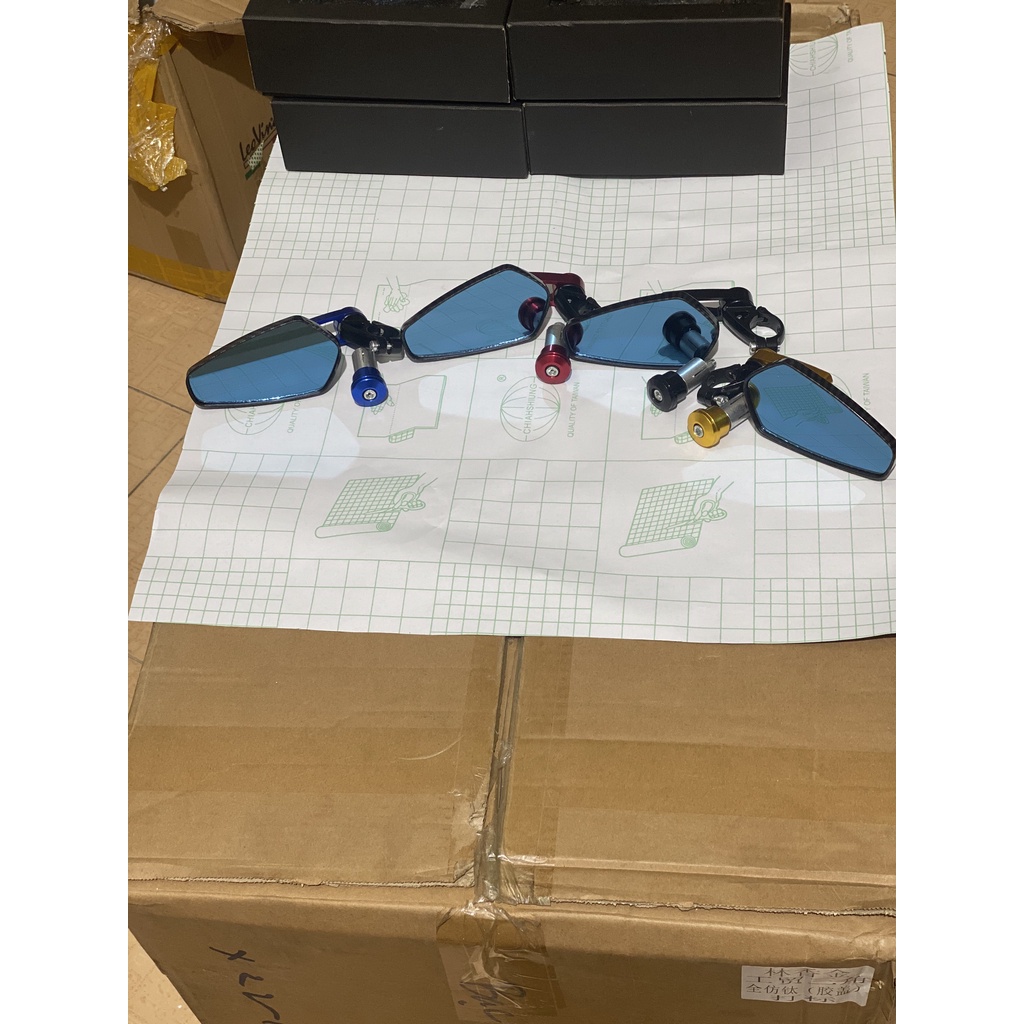 Gương Gù lắp tay lái Lưng carbon hàng đẹp nhôm nguyên khối