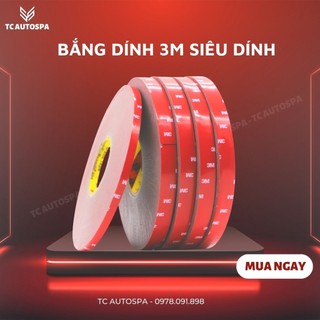 Băng keo 3m - băng dính 3m 2 mặt cường lực siêu dính, băng dính chính hãng 3m tc autospa