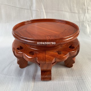 Kỷ váy kệ tròn đế kê cây cảnh lư hương gỗ Hương sơn chống mối mọt nhiều kích cỡ