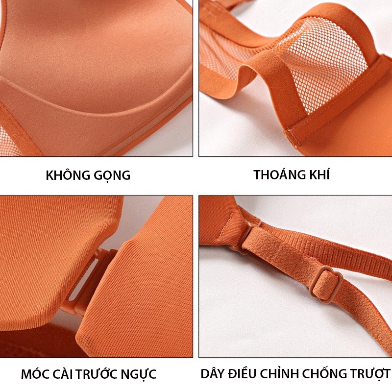Áo ngực cài trước không gọng chất liệu đúc su 39