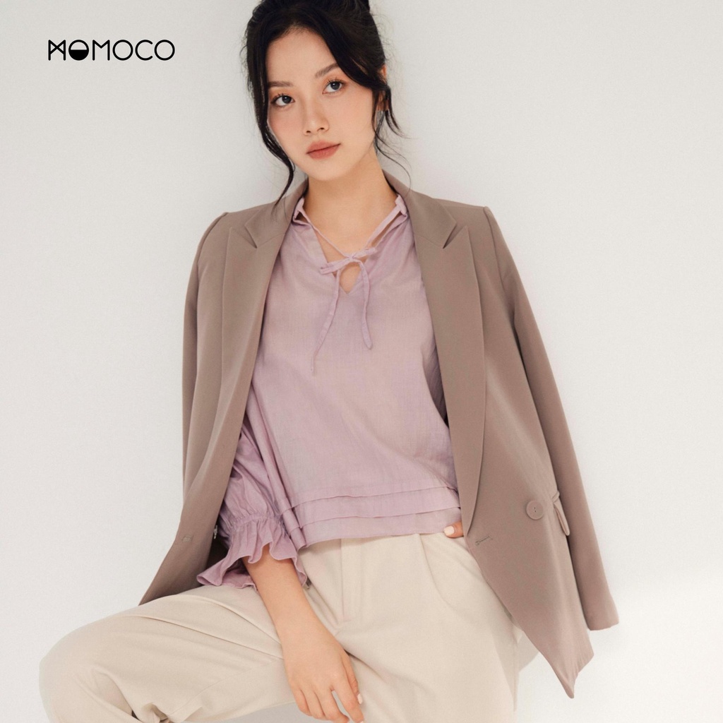 Áo Blazer Nữ Dáng Suông MOMOCO 02 Lớp Trẻ Trung Thanh Lịch M2699