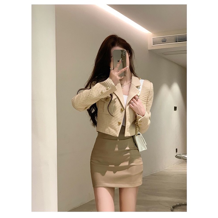 Set Áo Khoác Cardigan Dài Tay Và Chân Váy Phong Cách Thanh Lịch Dành Cho Nữ