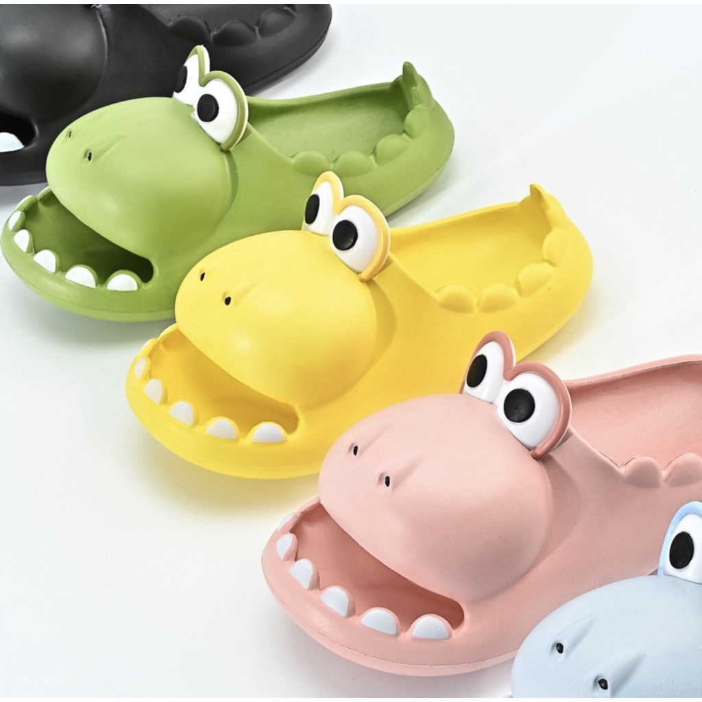 Dép quai ngang cá sấu,dép hà mã, cá xấu há miệng mắt to cho người lớn siêu cute phong cách Ulzzang Mã 19