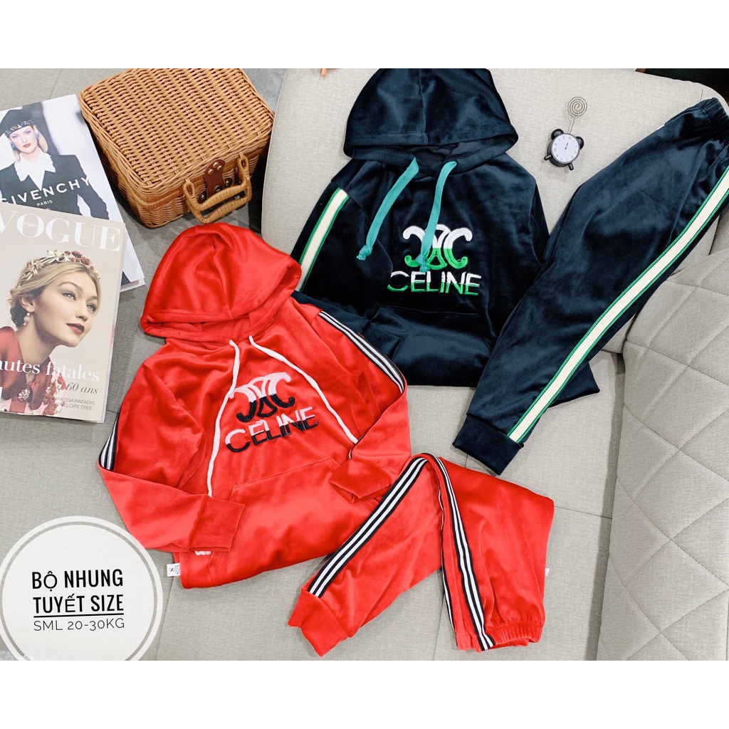 Bộ tuyết nhung cao cấp cho bé từ 20-30kg