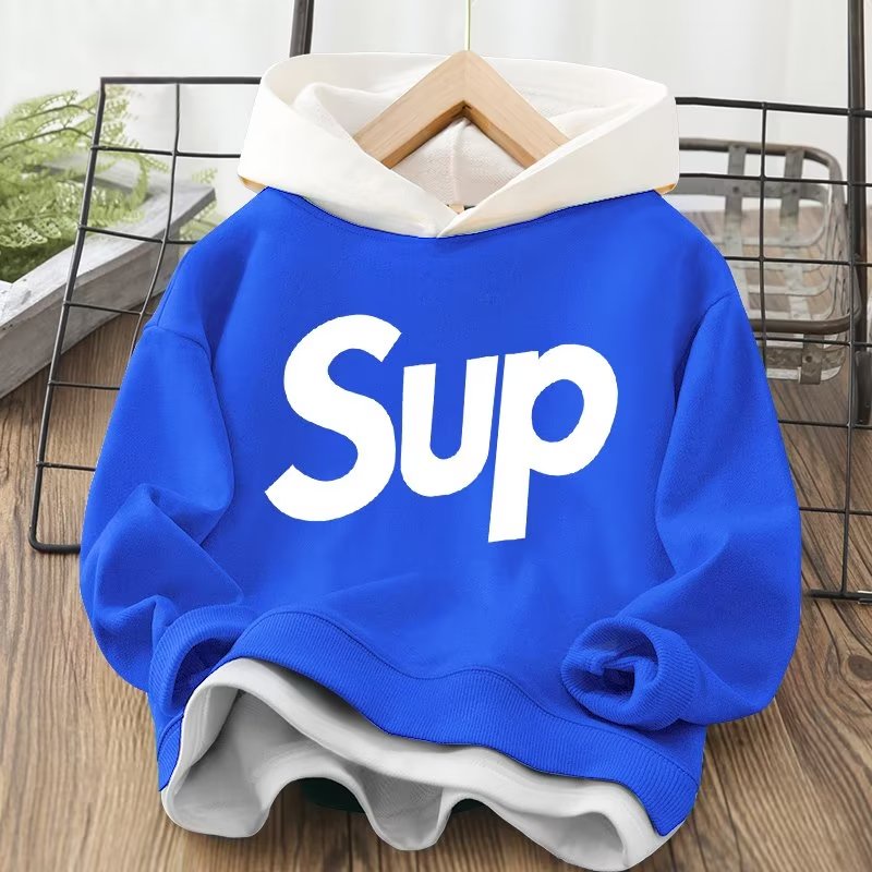 Áo khoác hoodie giả hai lớp dáng rộng thời trang mùa thu cho bé 3-15 tuổi - ảnh sản phẩm 4