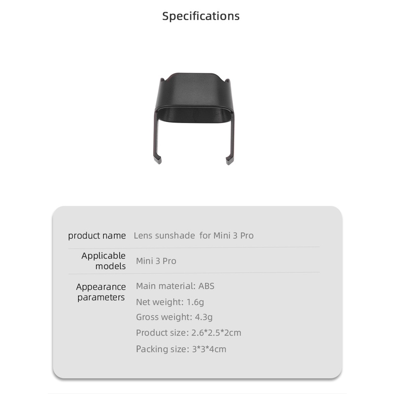 Loa Che Nắng 3 Thấu Kính Camera Mini Cho DJI Mini 3 Pro