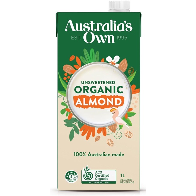 Sữa Hạnh Nhân/Yến Mạch Hữu Cơ Australia's Own Original Organic hộp 1 lít