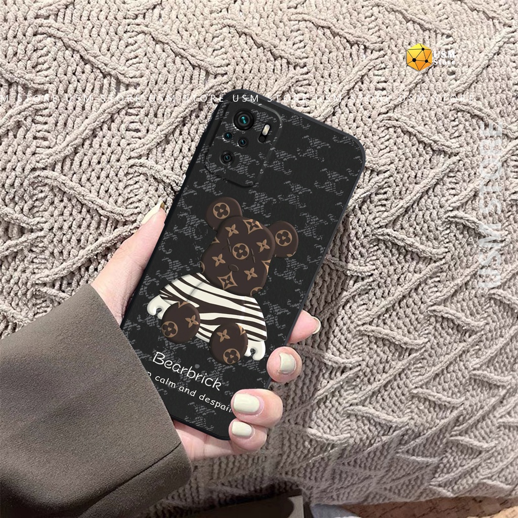 Ốp lưng Bearbrick XIAOMI Redmi 10A / Redmi 10C-4G / Redmi 10 Ấn độ / Redmi 10 POWER, chất TPU mềm mịn, viền vuông